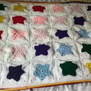 Granny Squares Colorful Star Blanket